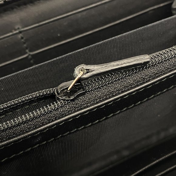 Gucci Floral Print Wallet - Green and Gold - Picture 7 of 10